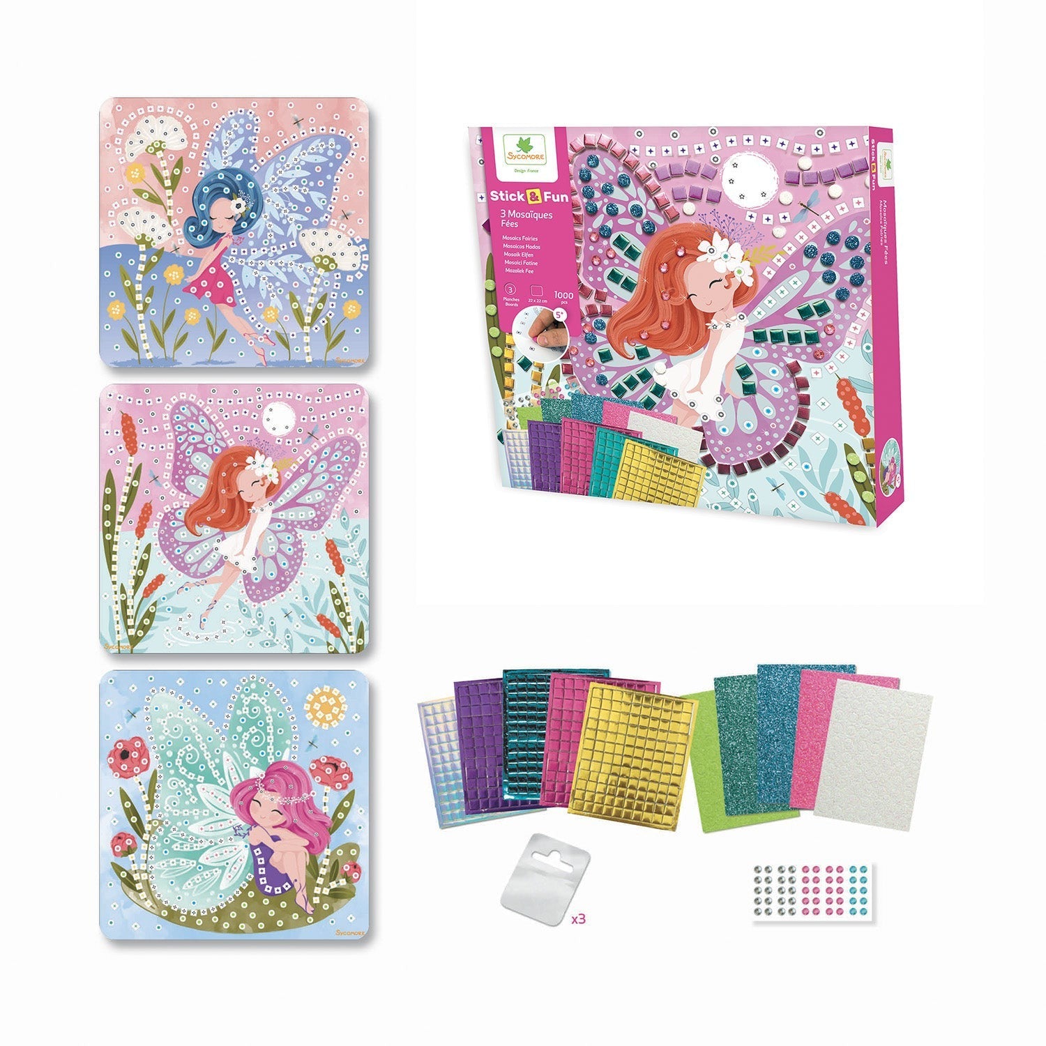 Sycomore Stick'N Fun - S Mosaics Fairies Craft Kit