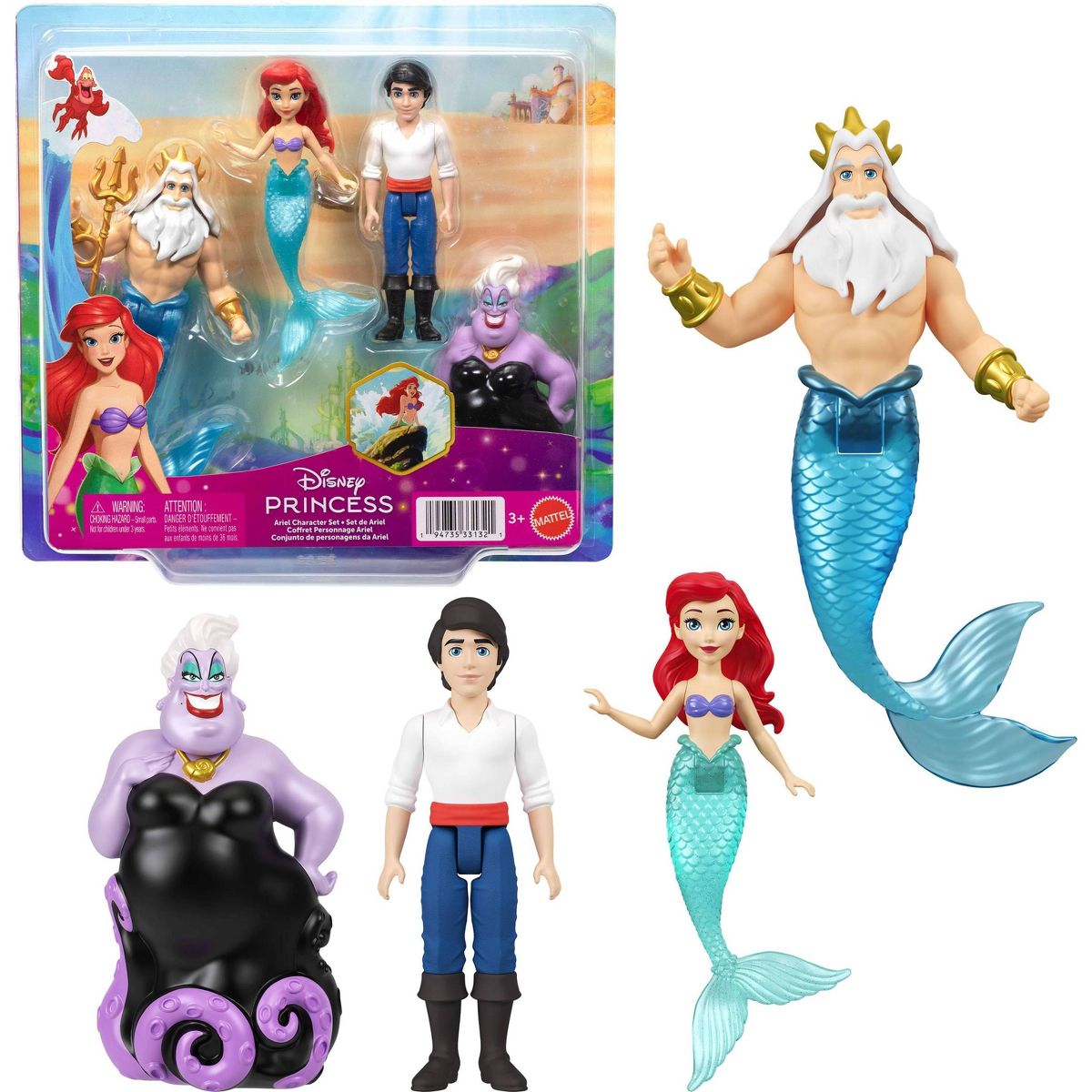 Disney Princess Ariel The Little Mermaid Small Doll Playset