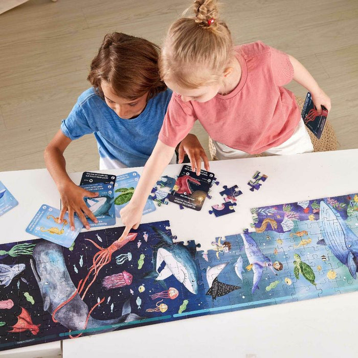 Hape Giant 59" Glow-in-the-Dark Ocean Life 200-Piece Floor Puzzle