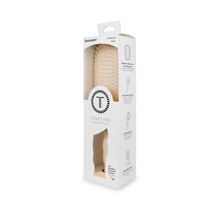 TELETIES Medium Hair Detangler Hair Brush Tan