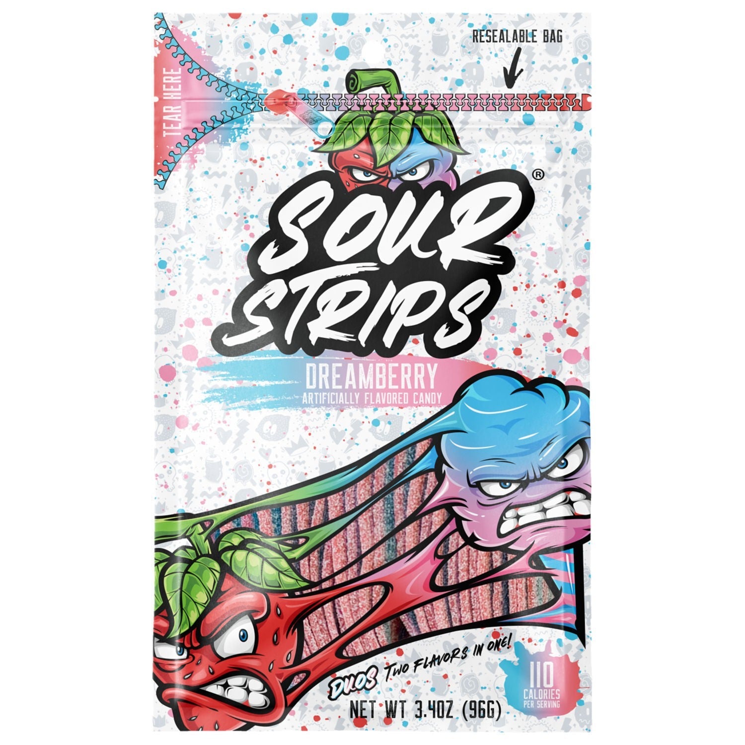 Sour Strips Dream Berry Candies 3.4oz