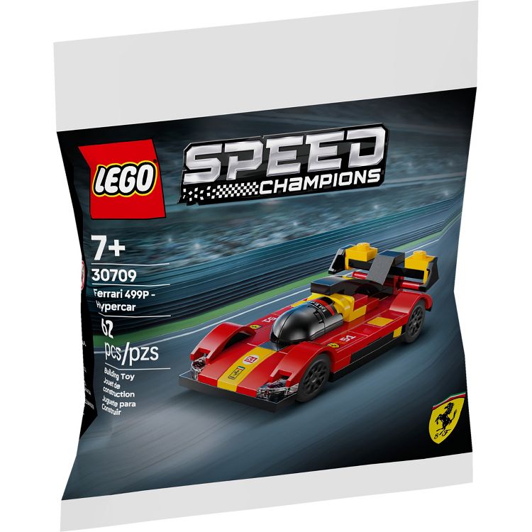 LEGO Speed Champions Ferrari 499P Hypercar Building Toy Set 30709 for Kids