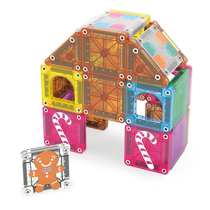 MAGNA-TILES MicroMAGS Travel Gingerbread House Toy Set