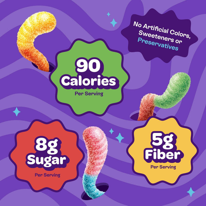 JOYRIDE Sour Gummy Worms Candy 3.5 oz Pouch
