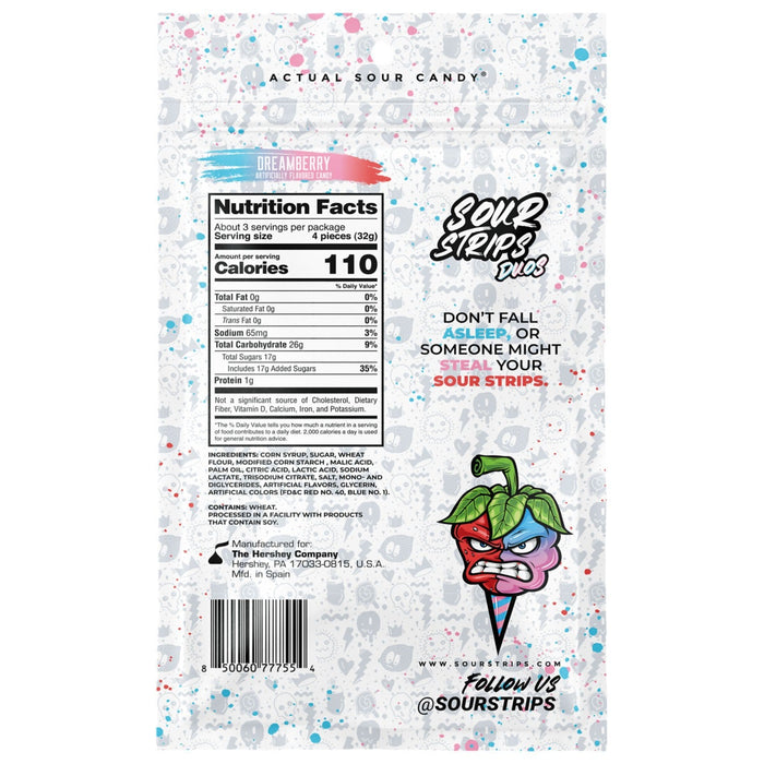 Sour Strips Dream Berry Candies 3.4oz