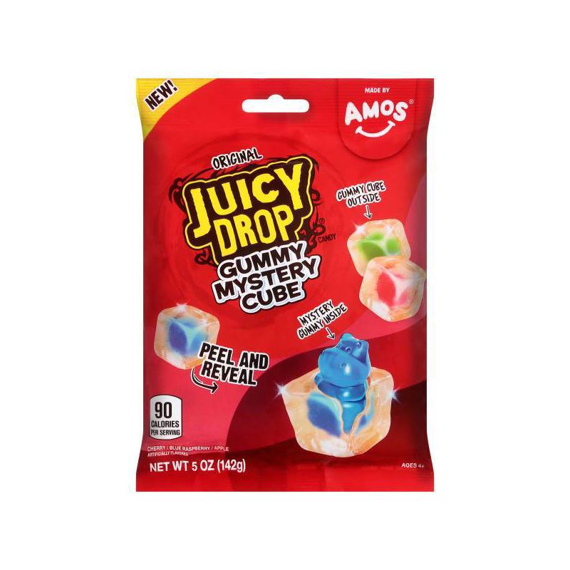 Juicy Drop Mystery Cube Original Gummy Candy Bag 5oz