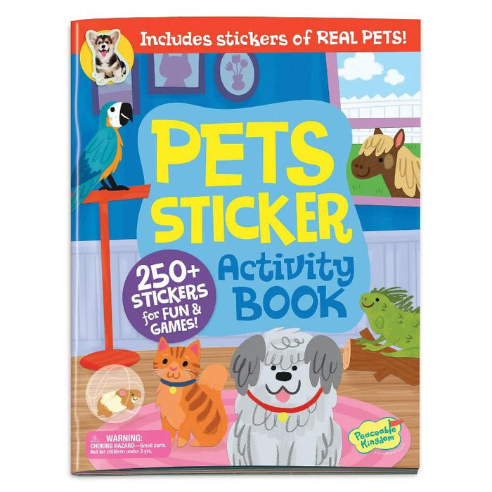 Peaceable Kingdom Pets Sticker Activity Book 200 Stickers Reusable Scenes