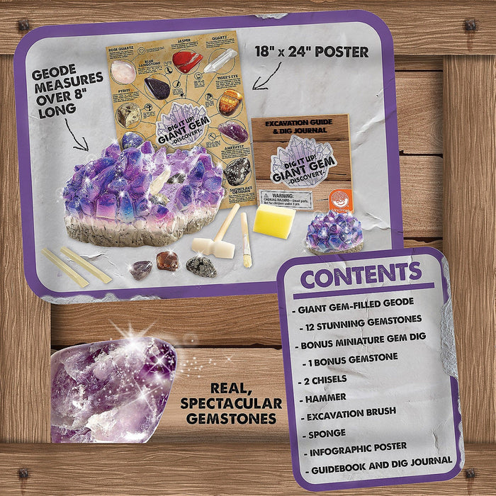 MindWare Dig It Up! Giant Gem Discovery Science Kit 16 Pieces