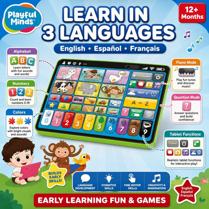 Playful Minds My First Tablet Light & Sound Learning Pad