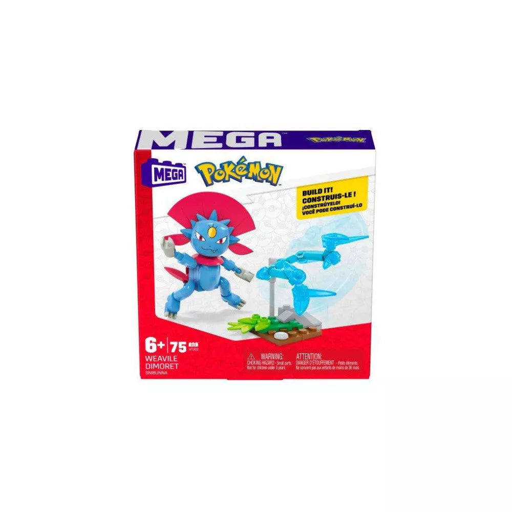 Mega Pokemon Weavile Dimoret Snibunna Building Set, 75 Pieces