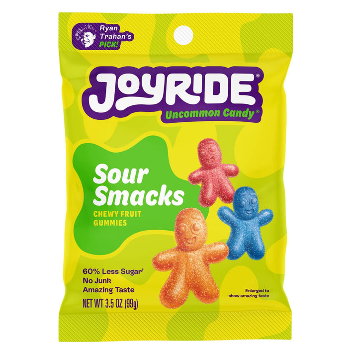 JOYRIDE Sour Smacks Chewy Gummy Snacks 3.5 oz