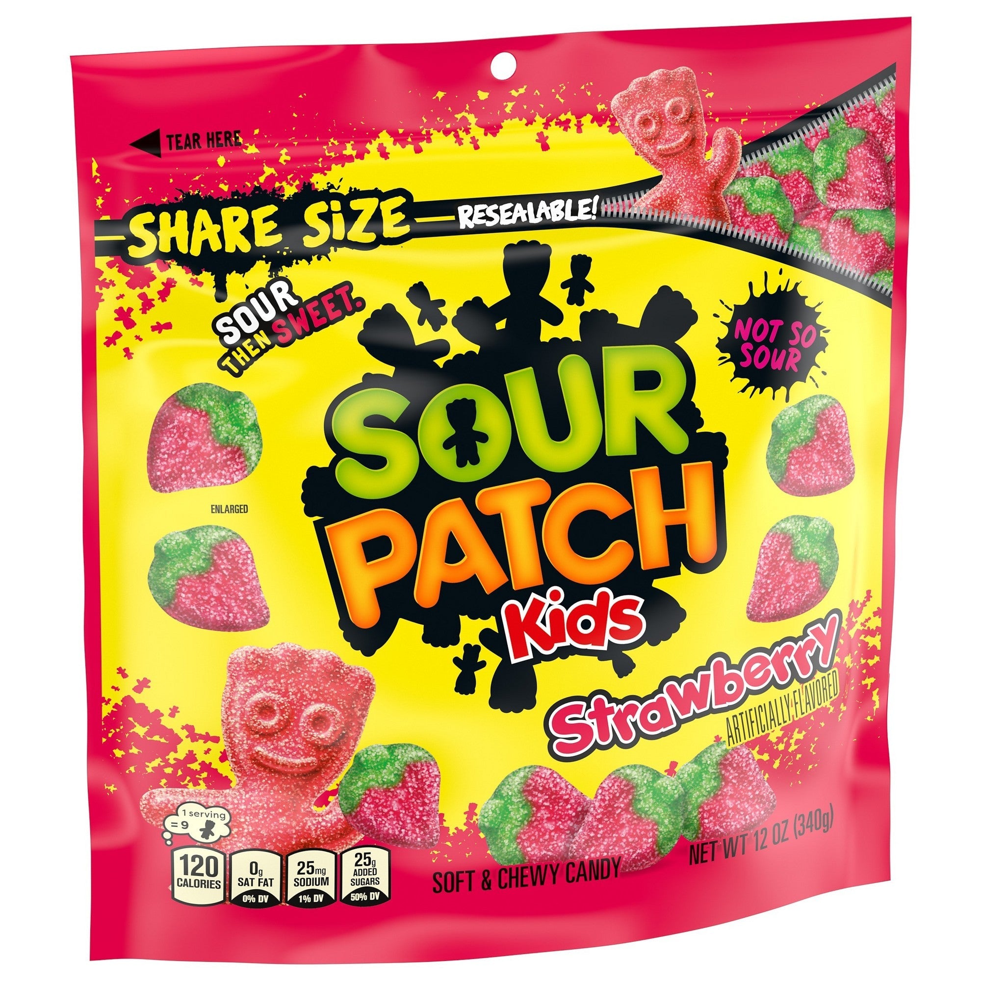 Sour Patch Kids Strawberry Soft Chewy Gummy Candy 12oz