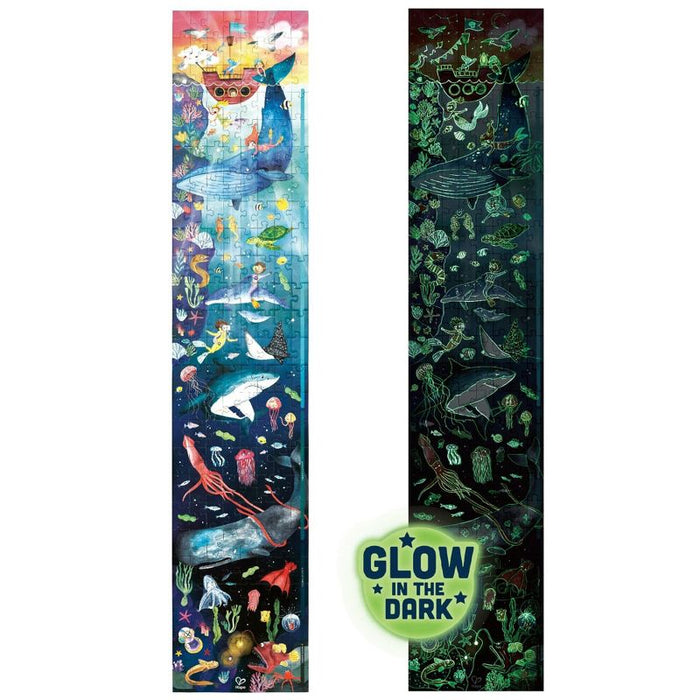 Hape Giant 59" Glow-in-the-Dark Ocean Life 200-Piece Floor Puzzle