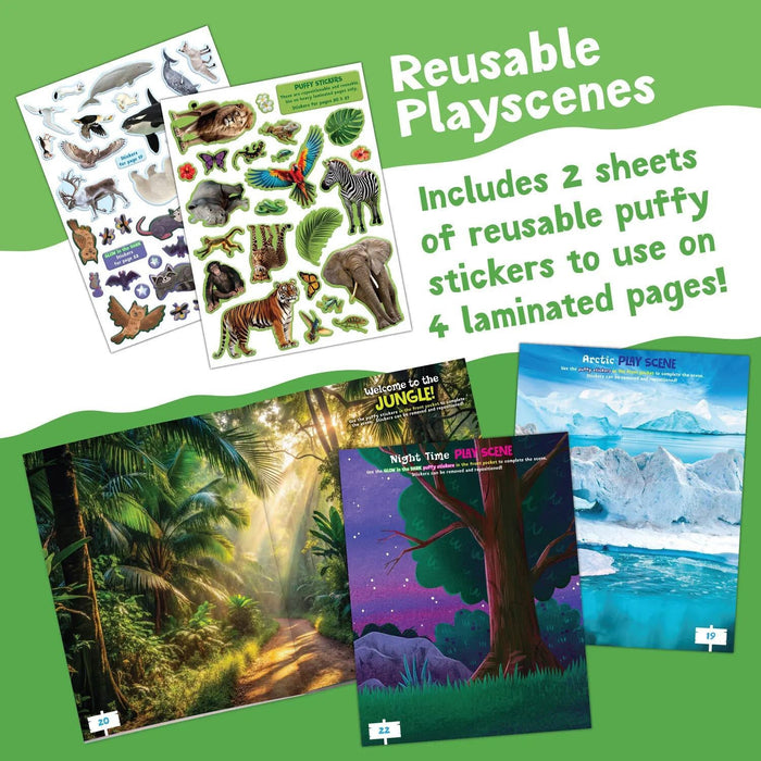 MindWare Peaceable Kingdom Animals Sticker Activity Book 200+ Colorful Stickers