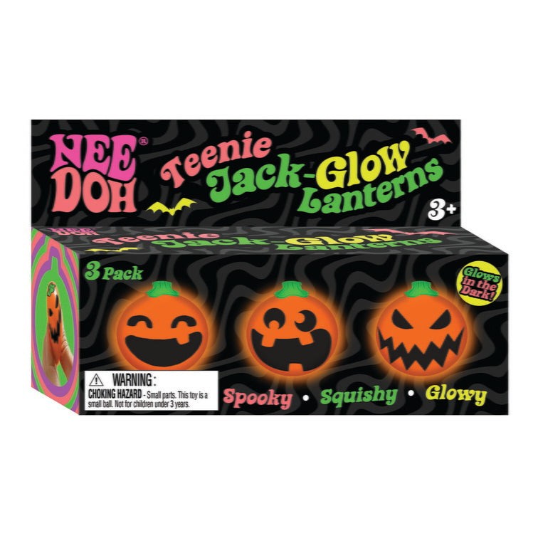 Schylling Teenie Needohween Jack Glow Lantern NeeDoh Fidget Toy 3ct