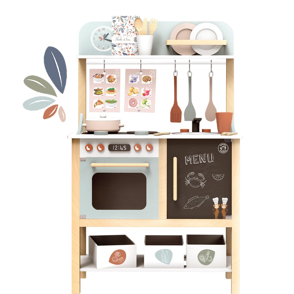 Speedy Monkey Wooden Kitchen Party Set with 20 Accessories