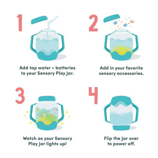 Glo Pals Red Sensory Jar