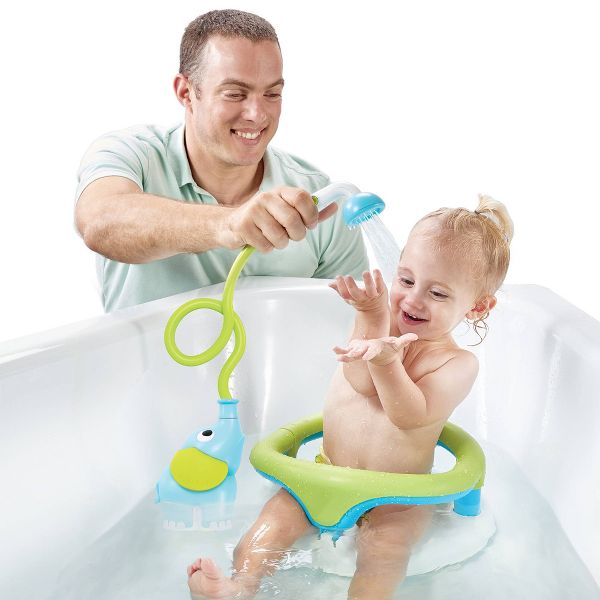 Yookidoo Elephant Baby Shower Bath Toy - Blue/Green
