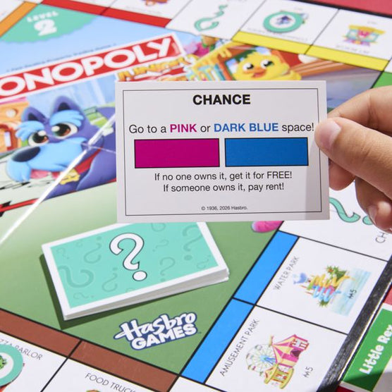 Hasbro Monopoly Junior 2-in-1 Refresh Kids Board Game Square Size