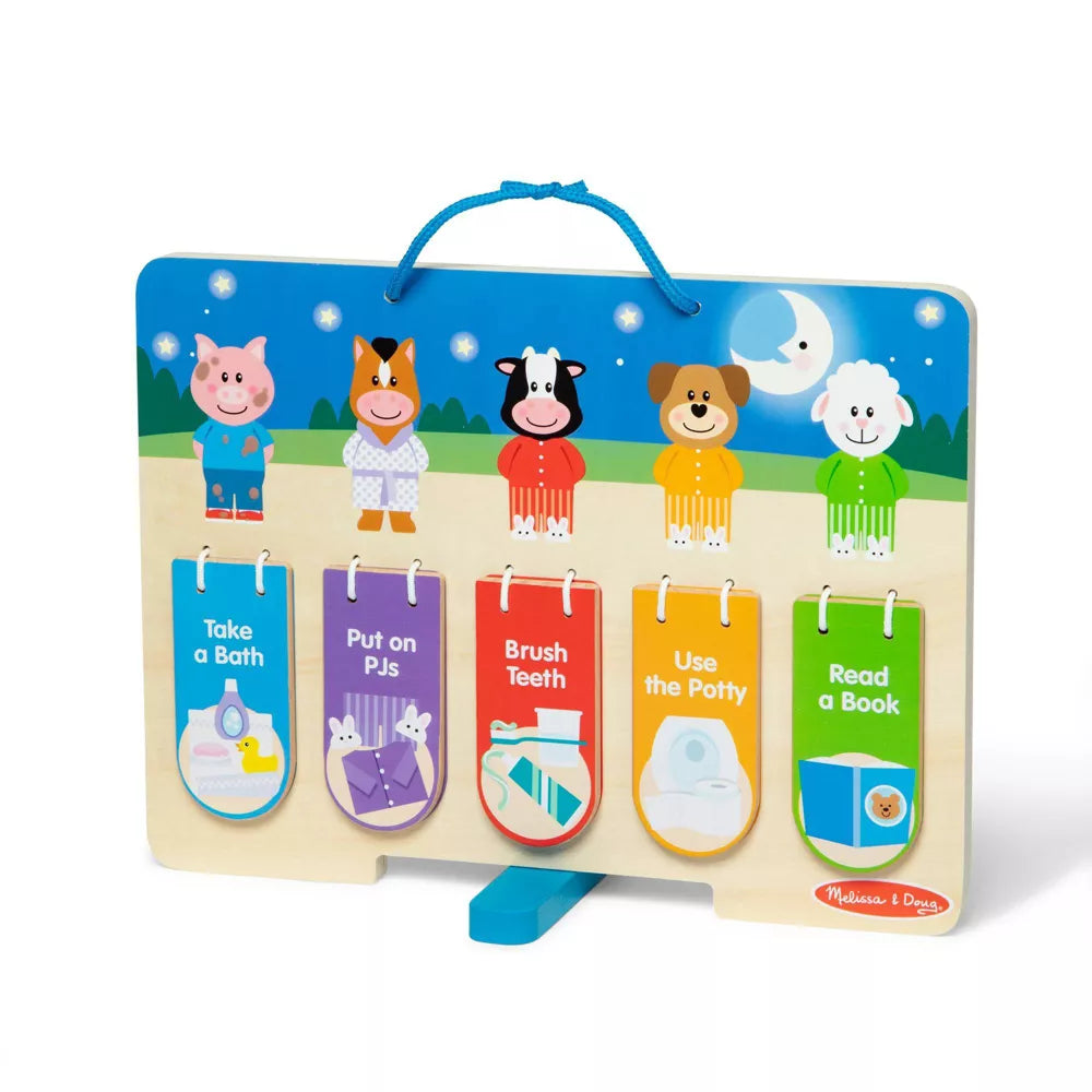 Melissa & Doug My Daily Day and Night Wooden Routines Chart Learning Toy: Educational Shapes