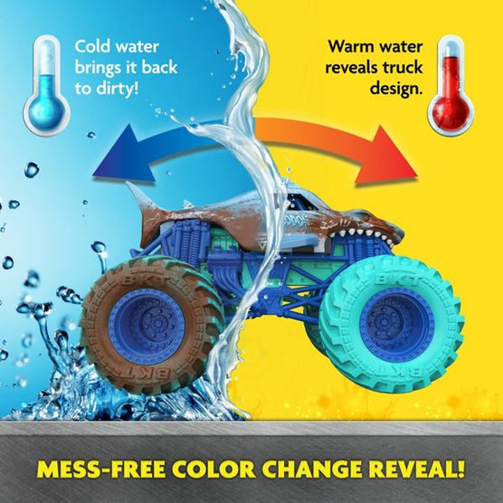 Monster Jam Mud Blasters Megalodon Color Change Truck Diecast Vehicle