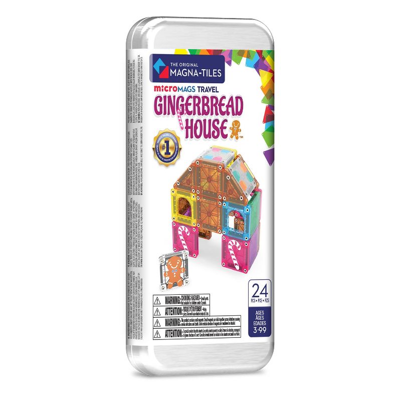 MAGNA-TILES MicroMAGS Travel Gingerbread House Toy Set