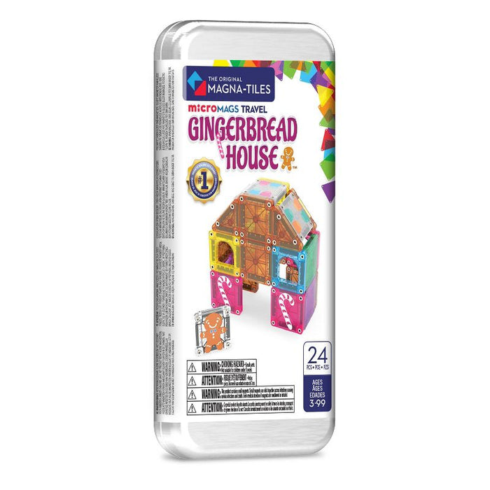 MAGNA-TILES MicroMAGS Travel Gingerbread House Toy Set