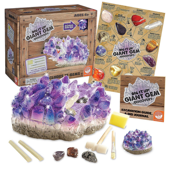MindWare Dig It Up! Giant Gem Discovery Science Kit 16 Pieces