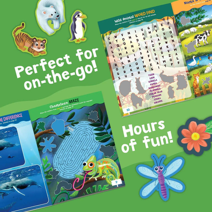 MindWare Peaceable Kingdom Animals Sticker Activity Book 200+ Colorful Stickers