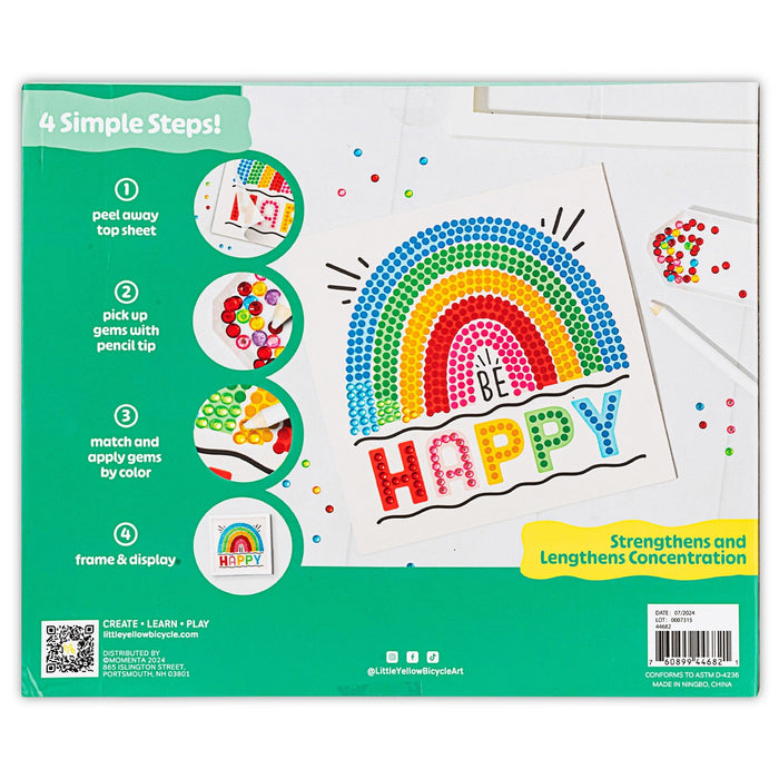 Little Yellow Bicycle Rainbow & Blooms Gem Art Kit