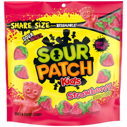 Sour Patch Kids Strawberry Soft Chewy Gummy Candy 12oz