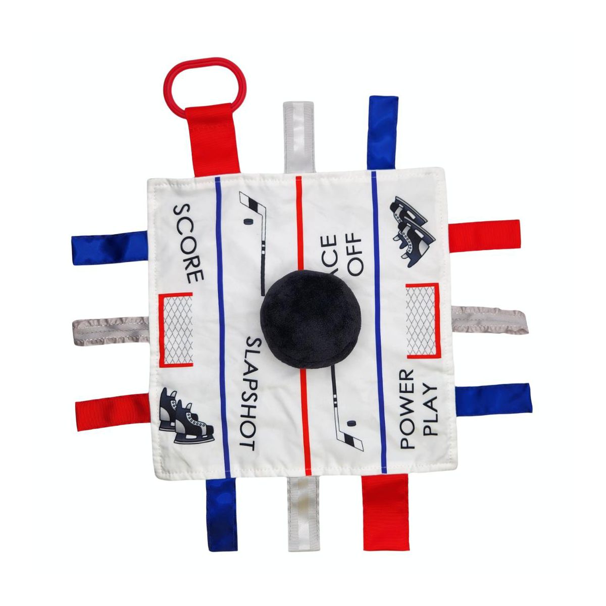 Baby Jack The Learning Lovey Hockey Puck Sports Tag Toy Sensory Soother