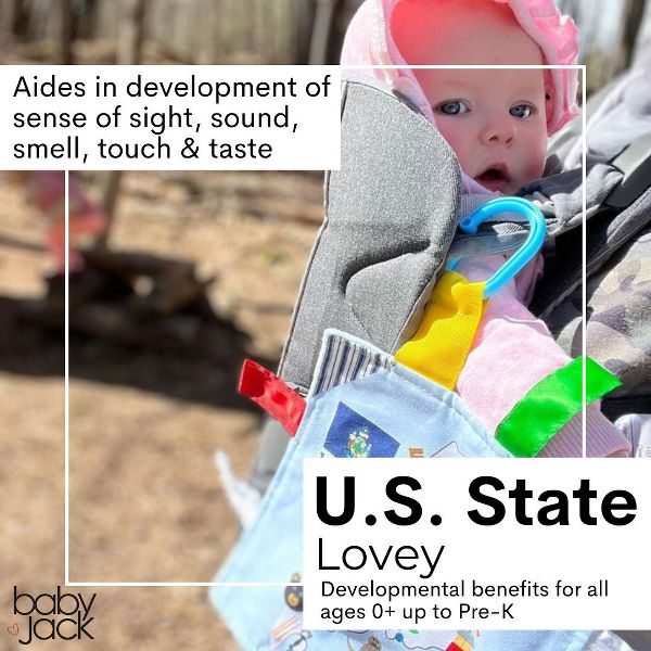 Baby Jack The Learning Lovey North Carolina State Baby Tag