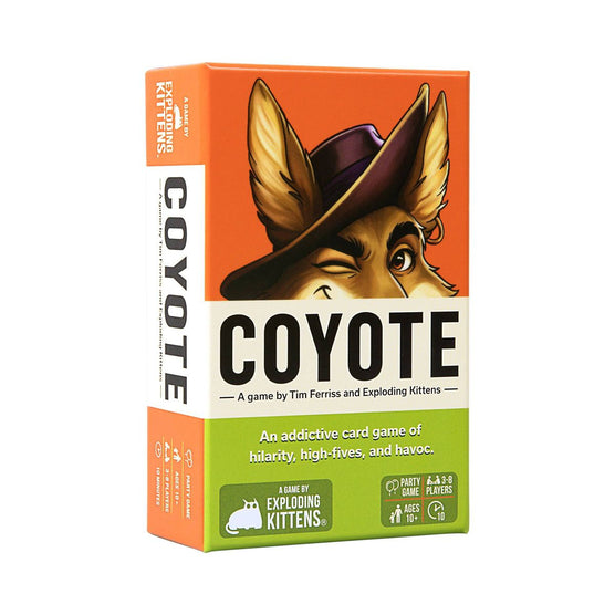 Exploding Kittens Coyote Card Game: Social Skills Development, 10-Minute Playtime, 3+ Players, Full Game