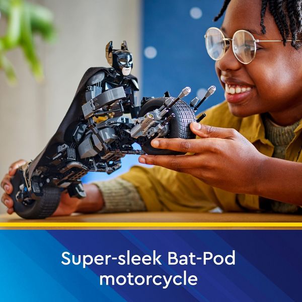 LEGO DC Batman: Batman Construction Figure & the Bat-Pod Bike Action Toy 76273