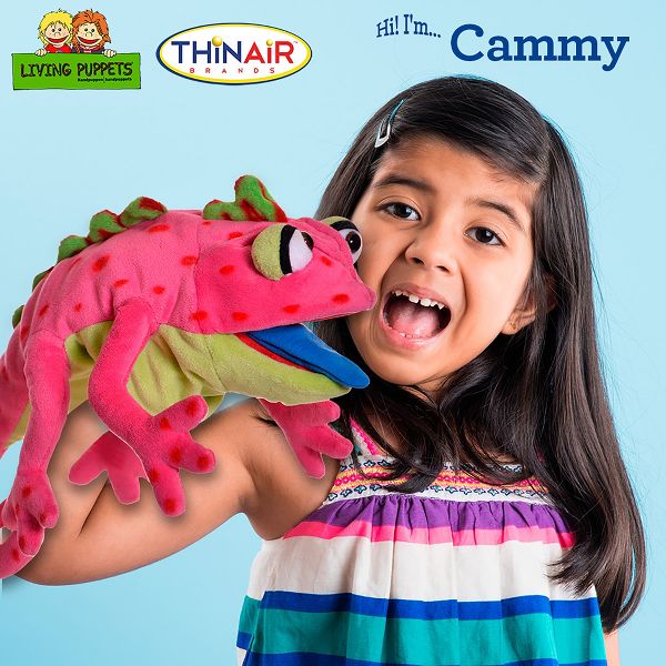 Living Puppets: Cammy The Pink Chameleon - 16" Plush Hand Puppet