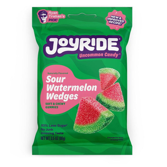JOYRIDE Sour Watermelon Gummy Wedges Candy Bag 3.5oz