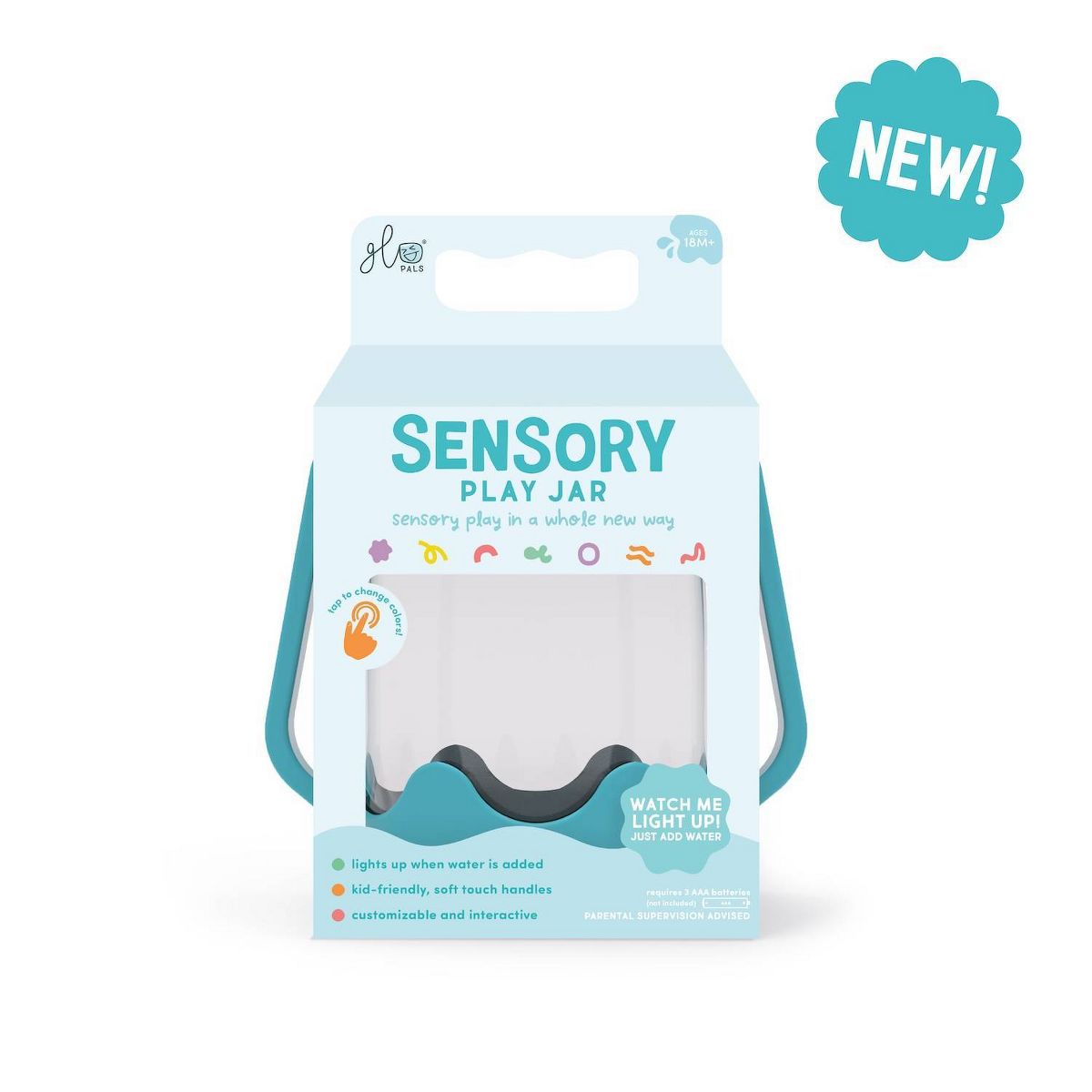 Glo Pals Blue Sensory Jar