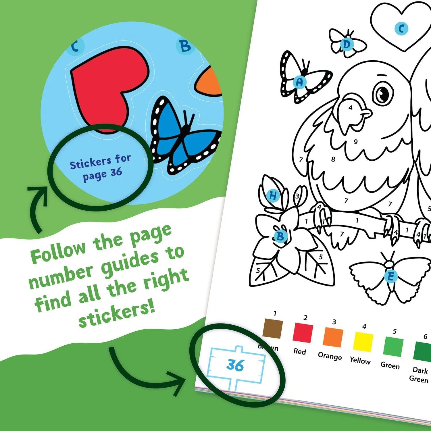 MindWare Peaceable Kingdom Animals Sticker Activity Book 200+ Colorful Stickers