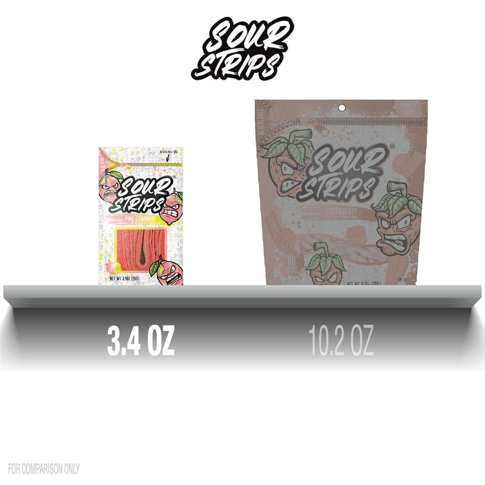 Sour Strips Pink Lemonade Chewy Candy 3.4oz