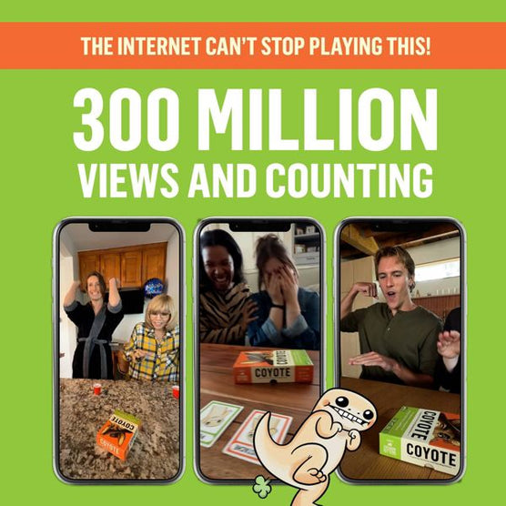 Exploding Kittens Coyote Card Game: Social Skills Development, 10-Minute Playtime, 3+ Players, Full Game