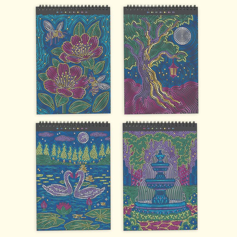 Lifelines FlowArt Dot-By-Letter Moonlit Garden Metallic Activity Kit