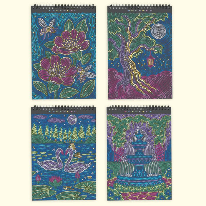 Lifelines FlowArt Dot-By-Letter Moonlit Garden Metallic Activity Kit