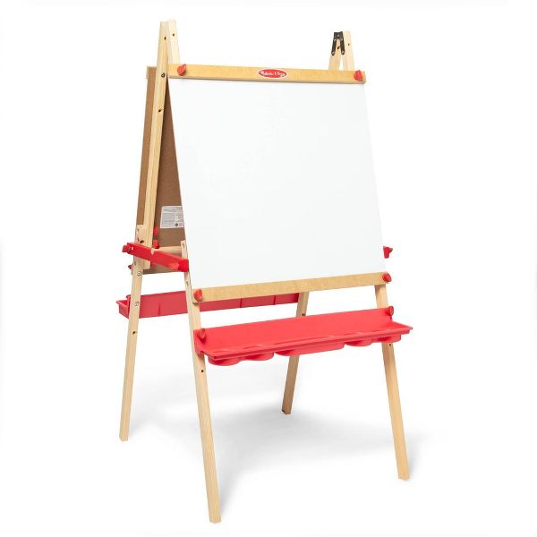 Melissa & Doug Deluxe Magnetic Standing Art Easel With Chalkboard