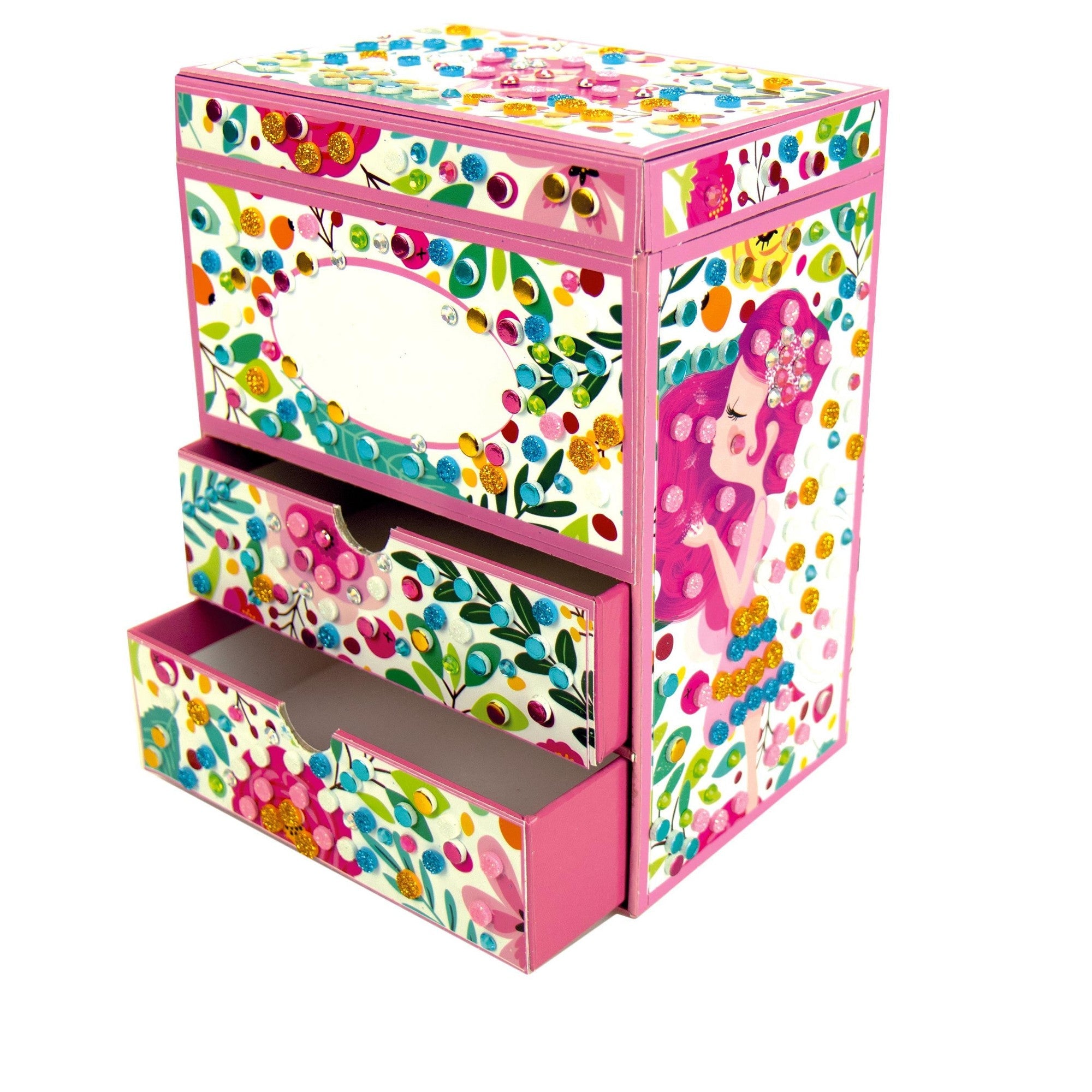 Sycomore Stick'N Fun 3D Mosaics Jewelry Box Craft Kit