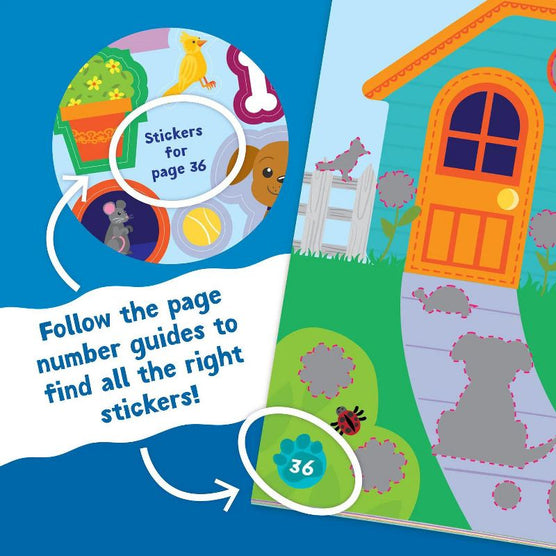 Peaceable Kingdom Pets Sticker Activity Book 200 Stickers Reusable Scenes
