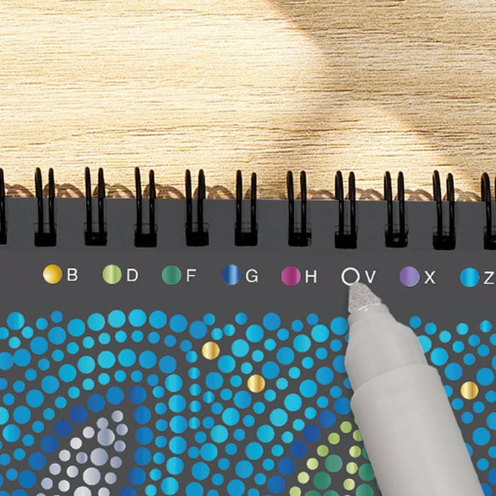 Lifelines FlowArt Dot-By-Letter Moonlit Garden Metallic Activity Kit