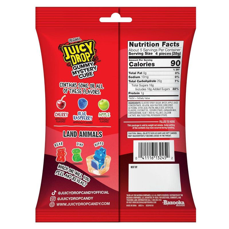 Juicy Drop Mystery Cube Original Gummy Candy Bag 5oz