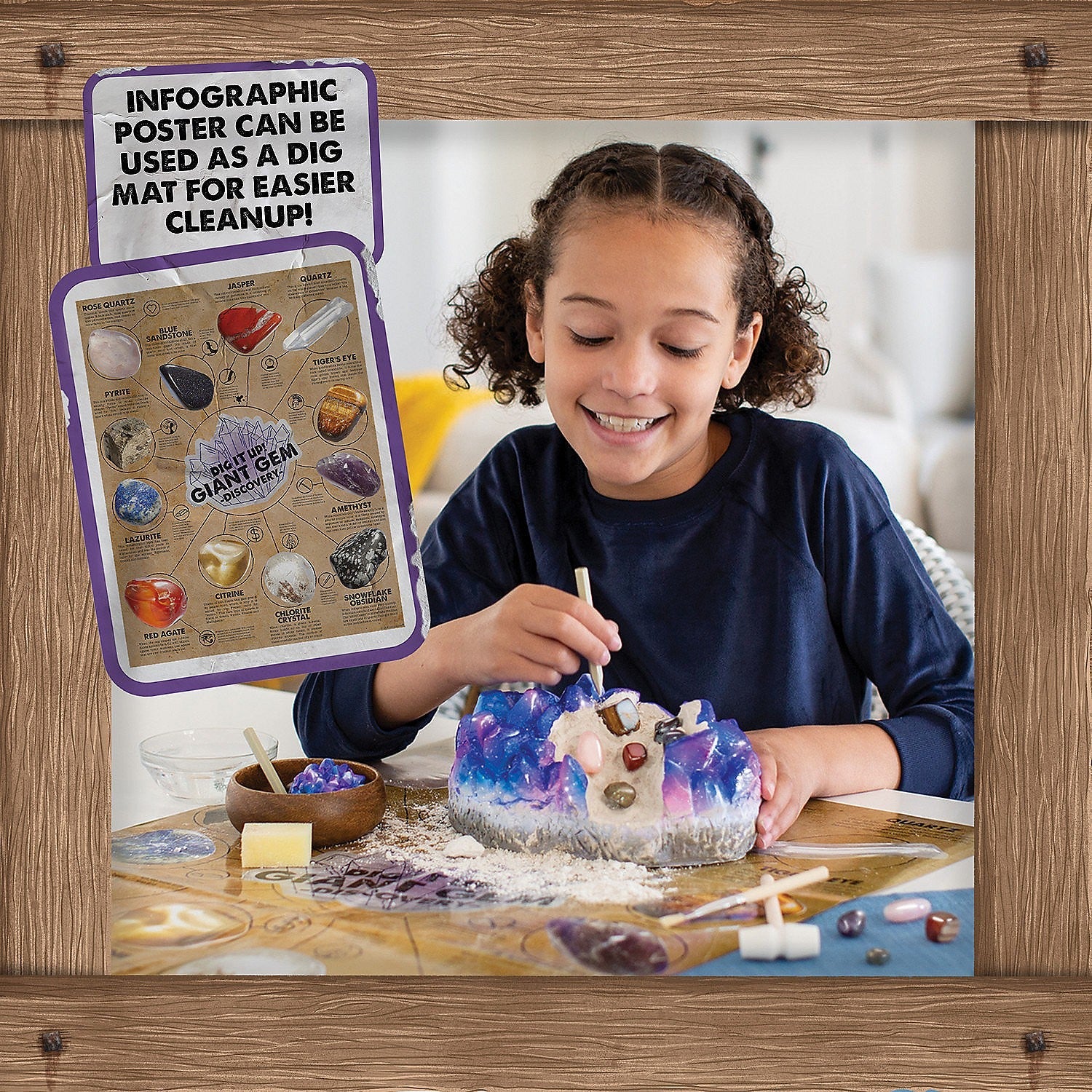 MindWare Dig It Up! Giant Gem Discovery Science Kit 16 Pieces