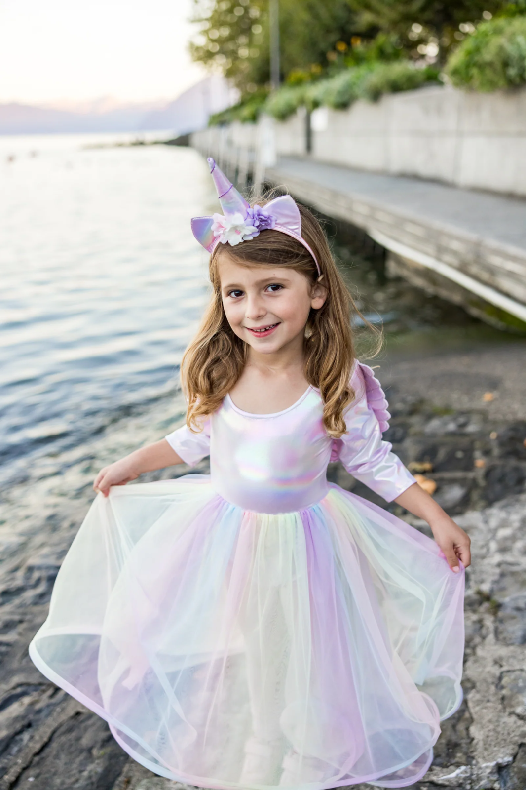 Alicorn Dress with Wings & Headband Size 3-4